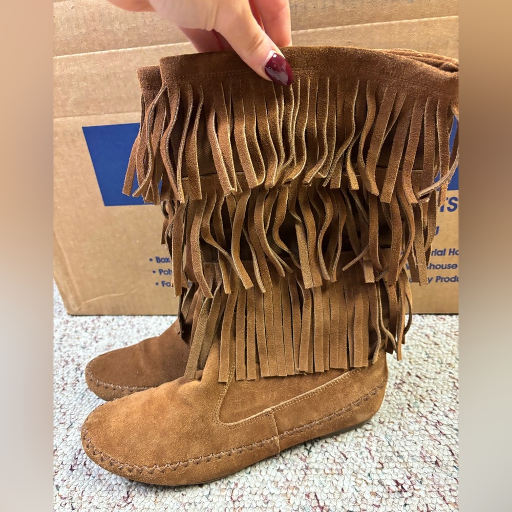 LC Lauren Conrad fringe boot